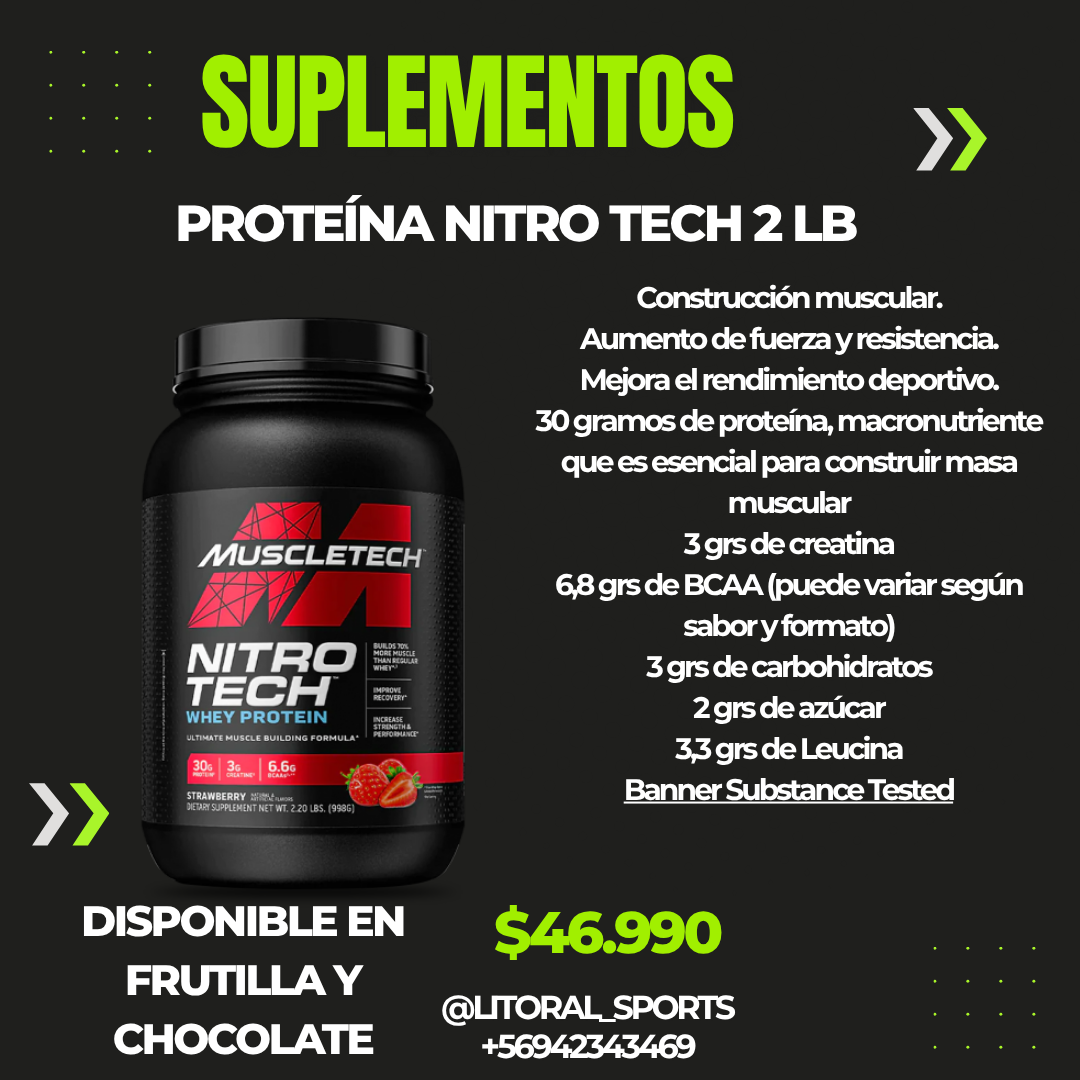 Proteína Nitro Tech 2Lb