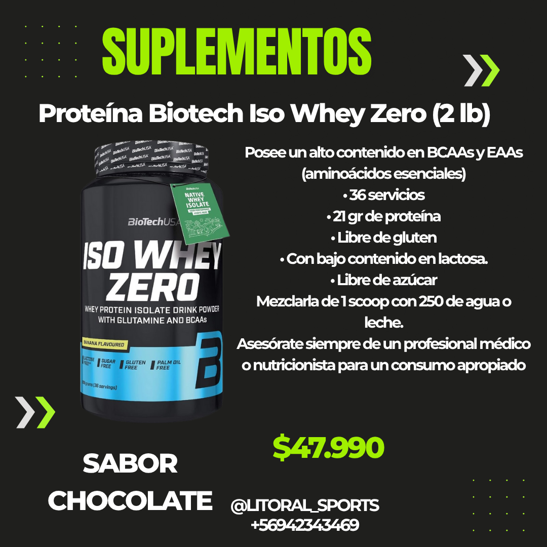 Proteína Biotech ISO Chocolate Blanco 2Lb
