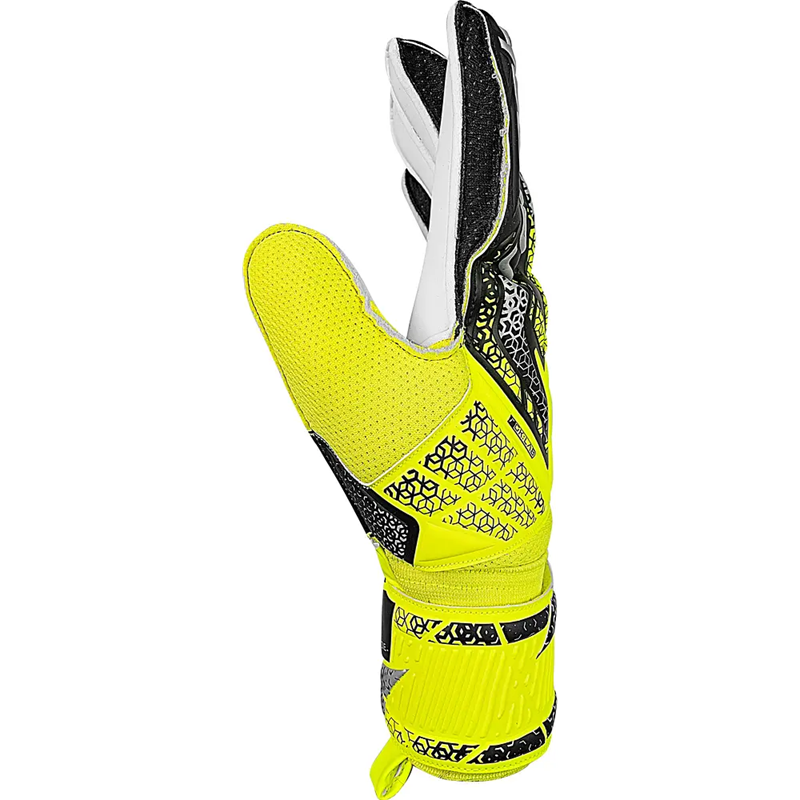 Guante Arquero Attrakt Solid Adulto GK25 (Amarillo Fluor/Plateado)